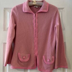 Banana Republic Pink Knit Cardigan Sweater Vintage